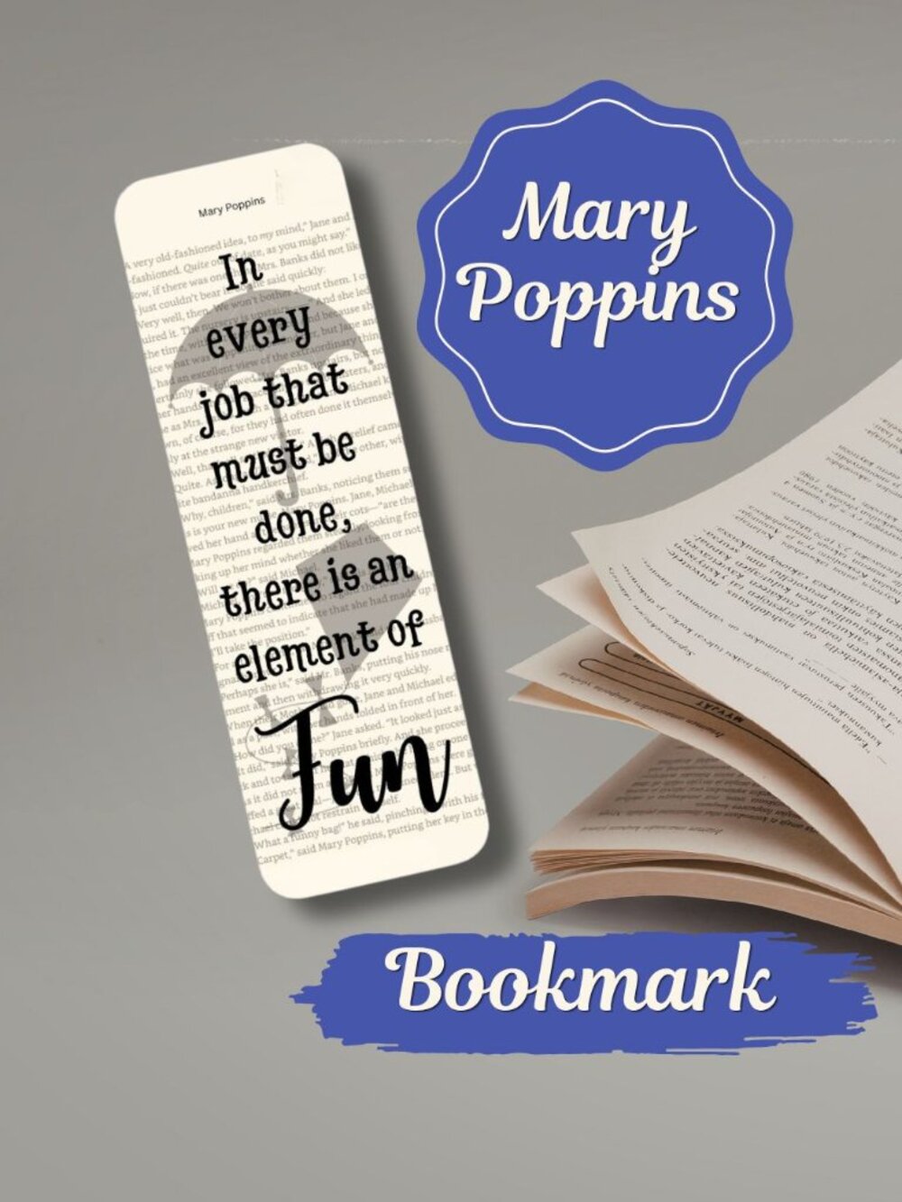Mary Poppins Book Page Bookmark, Book Accessories